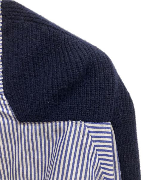 sacai（サカイ）sacai (サカイ) シャツドッキングカーディガン ネイビー サイズ:2の古着・服飾アイテム