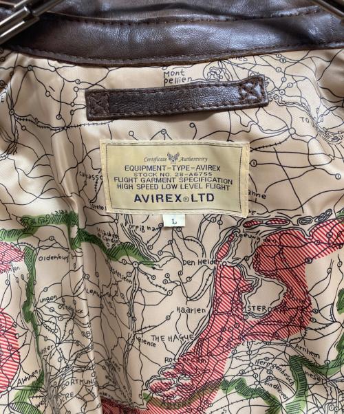 AVIREX（アヴィレックス）AVIREX (アヴィレックス) A-2フライトジャケット ブラック サイズ:Lの古着・服飾アイテム