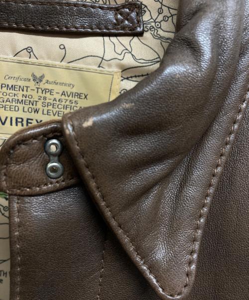 AVIREX（アヴィレックス）AVIREX (アヴィレックス) A-2フライトジャケット ブラック サイズ:Lの古着・服飾アイテム