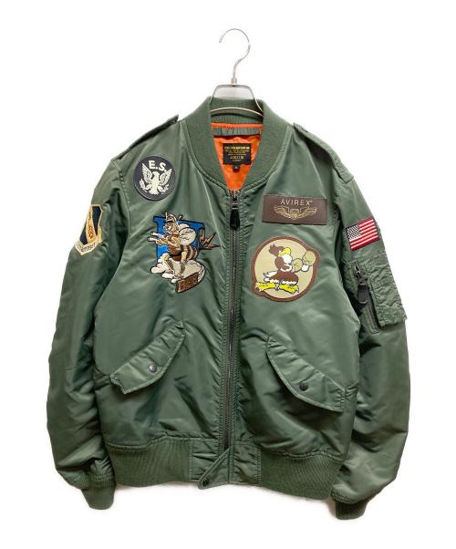 AVIREX（アヴィレックス）AVIREX (アヴィレックス) フライトジャケット カーキ サイズ:XLの古着・服飾アイテム