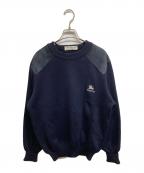 Burberry'sバーバリーズ）の古着「エルボーパッチ付 ウールニット」｜ネイビー