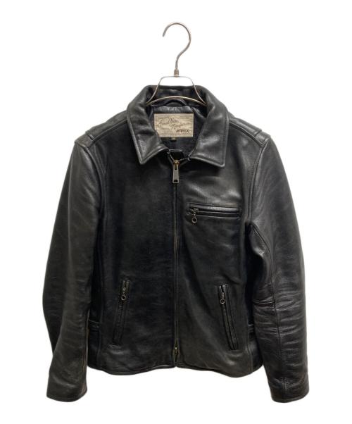 AVIREX（アヴィレックス）AVIREX (アヴィレックス) カウレザー トラッカー ジャケット ブラック サイズ:36の古着・服飾アイテム