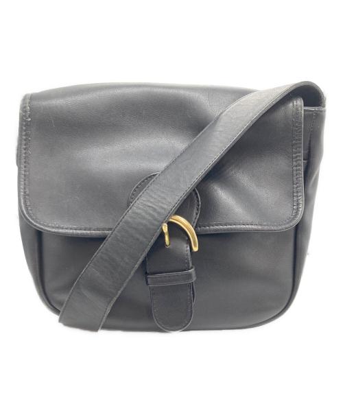 COACH（コーチ）COACH (コーチ) レザーショルダーバッグ ブラックの古着・服飾アイテム