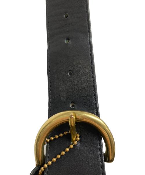 COACH（コーチ）COACH (コーチ) レザーショルダーバッグ ブラックの古着・服飾アイテム