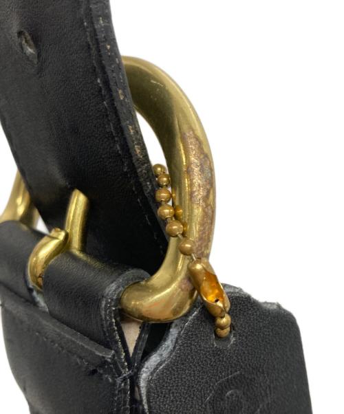 COACH（コーチ）COACH (コーチ) レザーショルダーバッグ ブラックの古着・服飾アイテム