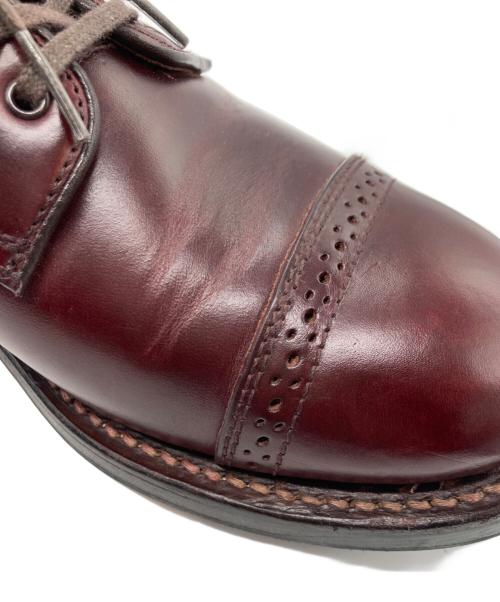 WHEEL ROBE（ウィールローブ）WHEEL ROBE (ウィールローブ) PUNCHED CAP DERBY バーガンディー サイズ:6Dの古着・服飾アイテム
