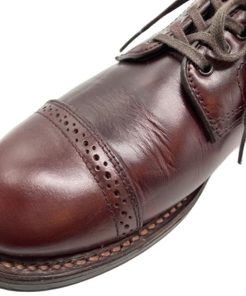 WHEEL ROBE（ウィールローブ）WHEEL ROBE (ウィールローブ) PUNCHED CAP DERBY バーガンディー サイズ:6Dの古着・服飾アイテム