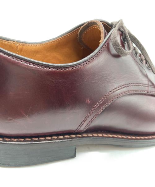 WHEEL ROBE（ウィールローブ）WHEEL ROBE (ウィールローブ) PUNCHED CAP DERBY バーガンディー サイズ:6Dの古着・服飾アイテム