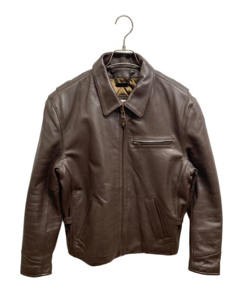 HARLEY-DAVIDSON（ハーレーダビッドソン）HARLEY-DAVIDSON (ハーレーダビッドソン) レザートラッカージャケット ブラウン サイズ:40の古着・服飾アイテム