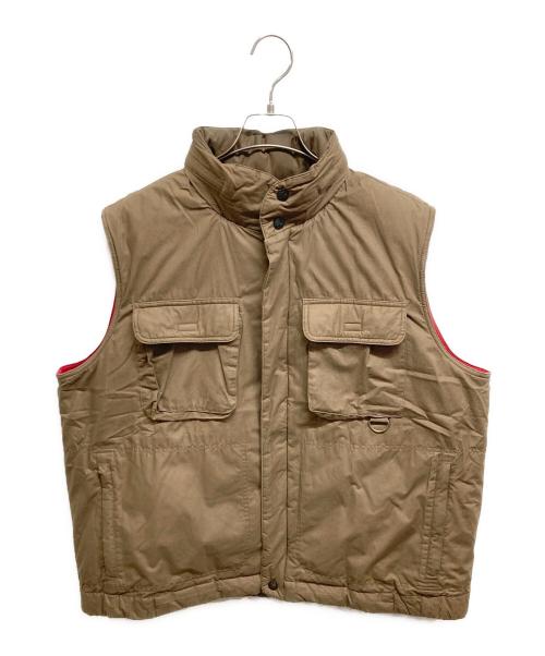 Eddie Bauer（エディーバウアー）Eddie Bauer (エディーバウアー) ハンティングダウンベスト ブラウン サイズ:Lの古着・服飾アイテム