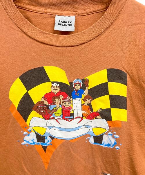 STANLEY DESANTIS（スタンリーデサンティス）STANLEY DESANTIS (スタンリーデサンティス) 90ｓプリントTシャツ オレンジ サイズ:Mの古着・服飾アイテム
