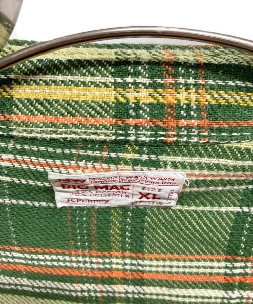 big mac（ビッグマック）big mac (ビッグマック) 70ｓヘビーネルシャツ グリーン サイズ:XLの古着・服飾アイテム