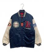 KAMINARIカミナリ）の古着「スタジャン」｜ネイビー
