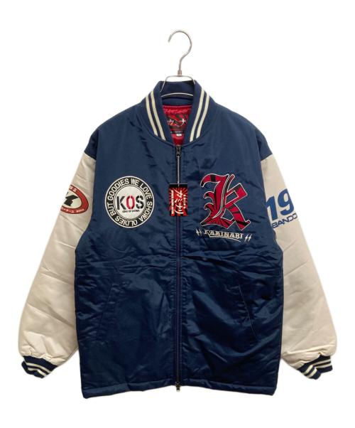 KAMINARI（カミナリ）KAMINARI (カミナリ) スタジャン ネイビー サイズ:Lの古着・服飾アイテム