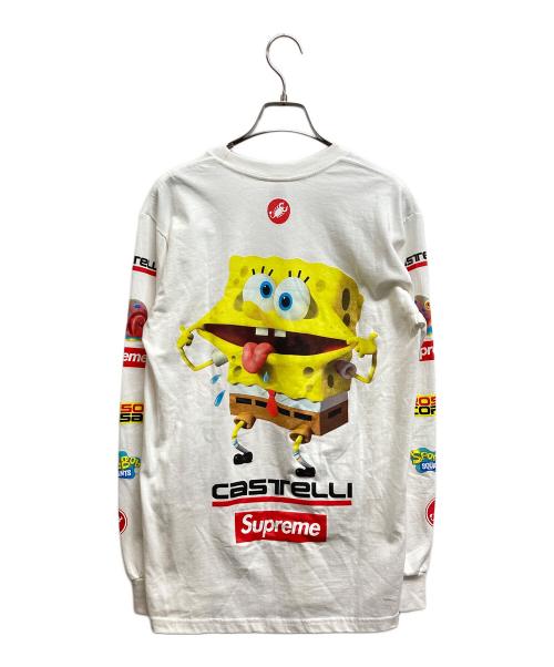 SUPREME（シュプリーム）Supreme (シュプリーム) SpongeBob Castelli Racing L/S Tee ホワイト サイズ:Sの古着・服飾アイテム