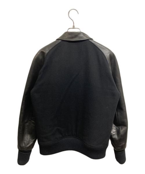 RUDE GALLERY（ルードギャラリー）RUDE GALLERY (ルードギャラリー) レザー切替ウールジャケット ブラック サイズ:4の古着・服飾アイテム