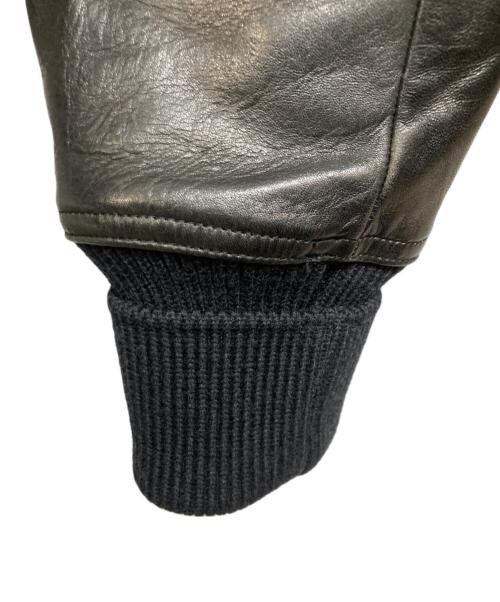 RUDE GALLERY（ルードギャラリー）RUDE GALLERY (ルードギャラリー) レザー切替ウールジャケット ブラック サイズ:4の古着・服飾アイテム