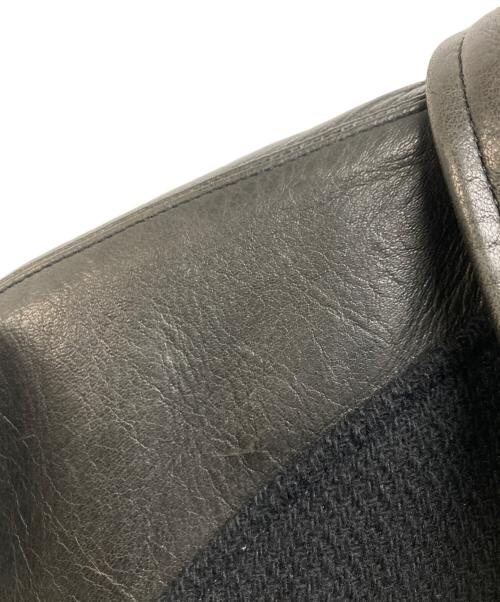 RUDE GALLERY（ルードギャラリー）RUDE GALLERY (ルードギャラリー) レザー切替ウールジャケット ブラック サイズ:4の古着・服飾アイテム