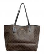 COACHコーチ）の古着「シティ トート シグネチャー キャンバス」｜ブラウン