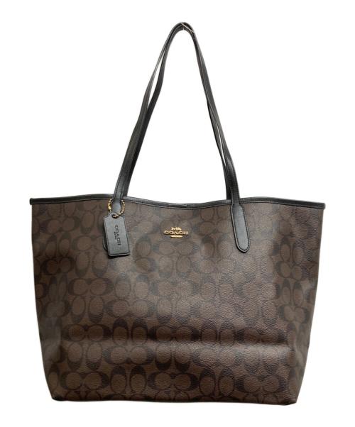 COACH（コーチ）COACH (コーチ) シティ トート シグネチャー キャンバス ブラウンの古着・服飾アイテム
