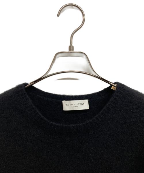 rencontrant（レンコントラント）Rencontrant (レンコントラント) カシミヤニット ブラック サイズ:Mの古着・服飾アイテム