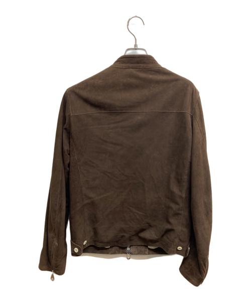 Cinquanta（チンクワンタ）Cinquanta (チンクワンタ) スエードシングルライダースジャケット ブラウン サイズ:46の古着・服飾アイテム