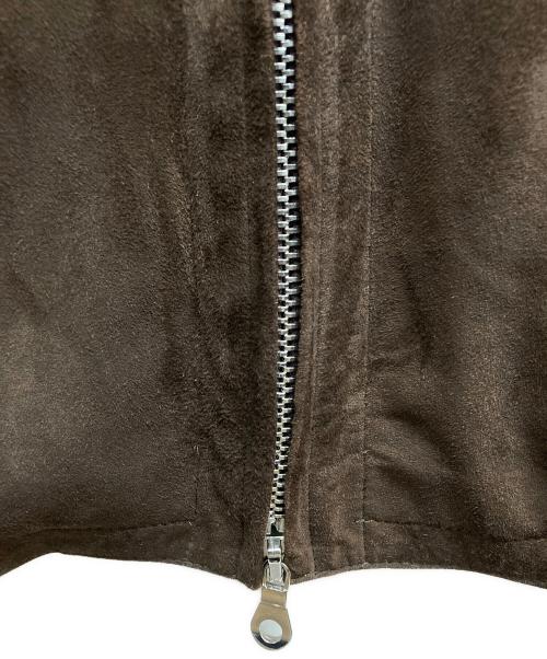 Cinquanta（チンクワンタ）Cinquanta (チンクワンタ) スエードシングルライダースジャケット ブラウン サイズ:46の古着・服飾アイテム