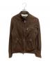 Cinquanta（チンクワンタ）の古着「スエードシングルライダースジャケット」｜ブラウン