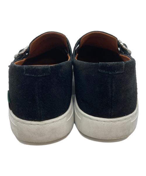 hALON（アーロン）hALON (アーロン) モックストラップスウェードスニーカー ブラック サイズ:US7.5の古着・服飾アイテム