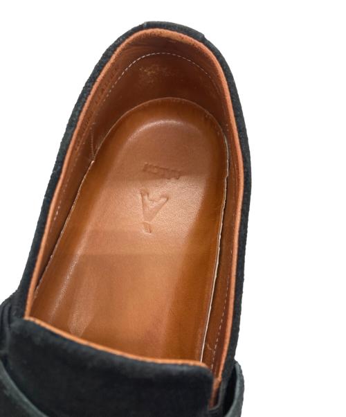 hALON（アーロン）hALON (アーロン) モックストラップスウェードスニーカー ブラック サイズ:US7.5の古着・服飾アイテム