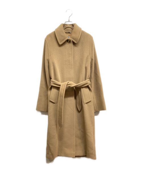 MaxMara（マックスマーラ）MaxMara (マックスマーラ) ウールステンカラーコート ブラウン サイズ:38の古着・服飾アイテム