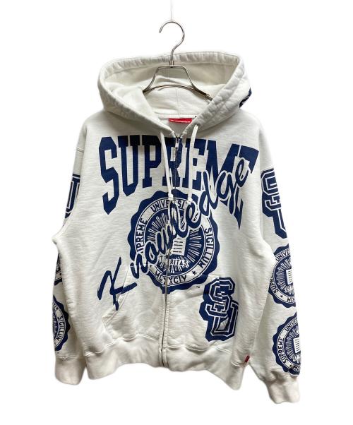 SUPREME（シュプリーム）Supreme (シュプリーム) 25FW Knowledge Reigns Zip Up Hooded Sweatshirt ホワイト サイズ:Sの古着・服飾アイテム