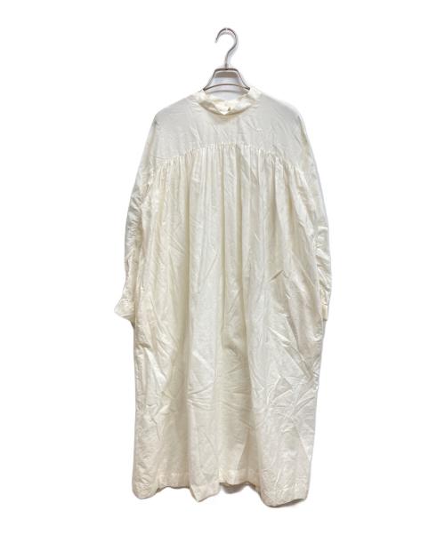 mina perhonen（ミナ ペルホネン）mina perhonen (ミナ ペルホネン) ブラウスワンピース ホワイト サイズ:40の古着・服飾アイテム