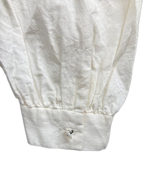 mina perhonen（ミナ ペルホネン）mina perhonen (ミナ ペルホネン) ブラウスワンピース ホワイト サイズ:40の古着・服飾アイテム