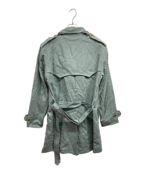 PAUL SMITH（ポールスミス）Paul Smith (ポールスミス) リネントレンチコート グリーン サイズ:Mの古着・服飾アイテム