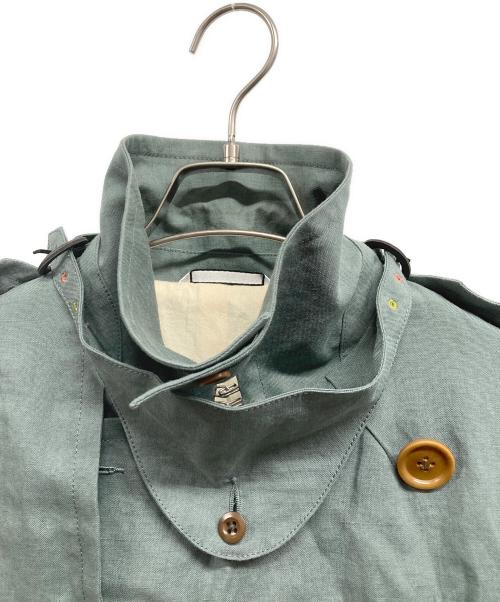 PAUL SMITH（ポールスミス）Paul Smith (ポールスミス) リネントレンチコート グリーン サイズ:Mの古着・服飾アイテム