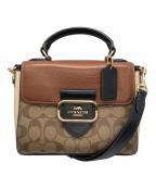 COACHコーチ）の古着「シグネチャー ショルダーバッグ」｜ベージュ