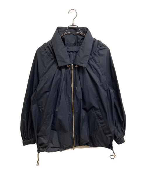 CINOH（チノ）CINOH (チノ) NYLON HOODIE BLOUSON ネイビー サイズ:38の古着・服飾アイテム