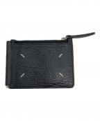 Maison Margielaメゾンマルジェラ）の古着「グレインレザー マネークリップ付き 二つ折り財布」｜ブラック