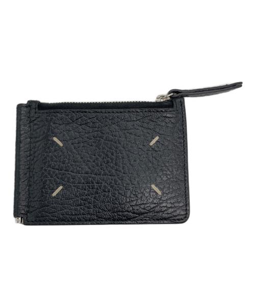 Maison Margiela（メゾンマルジェラ）Maison Margiela (メゾンマルジェラ) グレインレザー マネークリップ付き 二つ折り財布 ブラックの古着・服飾アイテム