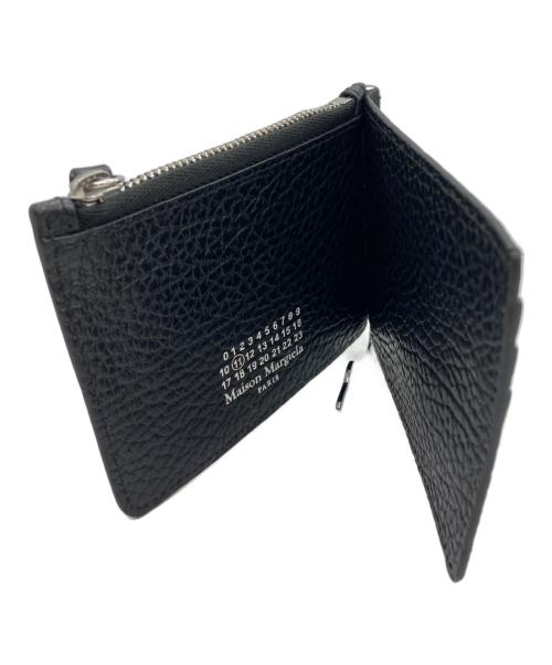 Maison Margiela（メゾンマルジェラ）Maison Margiela (メゾンマルジェラ) グレインレザー マネークリップ付き 二つ折り財布 ブラックの古着・服飾アイテム