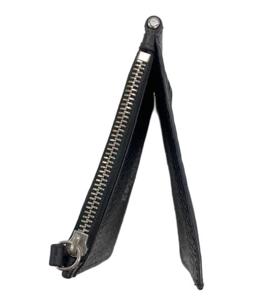 Maison Margiela（メゾンマルジェラ）Maison Margiela (メゾンマルジェラ) グレインレザー マネークリップ付き 二つ折り財布 ブラックの古着・服飾アイテム