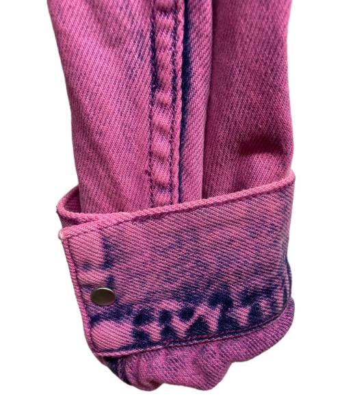 Calvin Klein Jeans（カルバンクラインジーンズ）Calvin Klein Jeans (カルバンクラインジーンズ) デニムジャケット ピンク サイズ:Mの古着・服飾アイテム