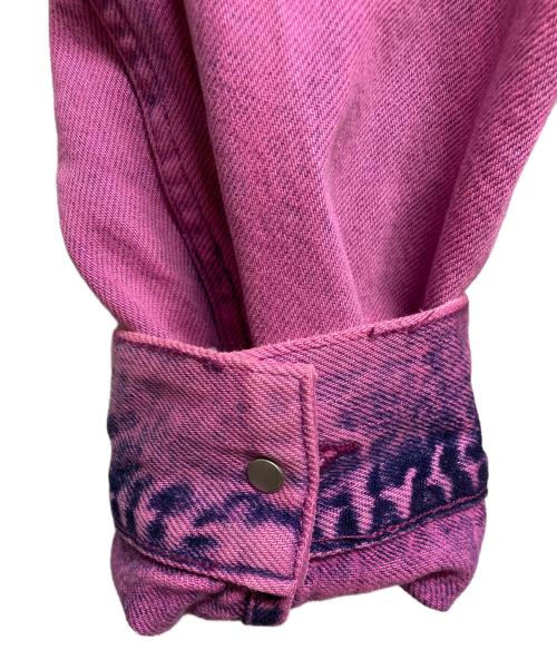 Calvin Klein Jeans（カルバンクラインジーンズ）Calvin Klein Jeans (カルバンクラインジーンズ) デニムジャケット ピンク サイズ:Mの古着・服飾アイテム