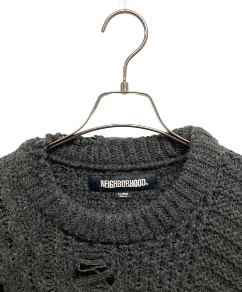NEIGHBORHOOD（ネイバーフッド）NEIGHBORHOOD (ネイバーフッド) PATCHWORK SAVAGE SWEATER ブラック サイズ:XLの古着・服飾アイテム