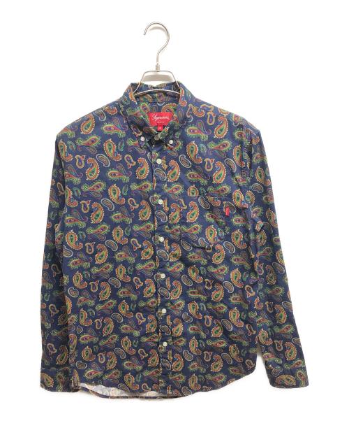 SUPREME（シュプリーム）Supreme (シュプリーム) Paisley Shirt ネイビー サイズ:Mの古着・服飾アイテム
