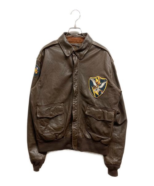 MORGAN MEMPHIS BELLE（モーガン メンフィス ベル）MORGAN MEMPHIS BELLE (モーガン メンフィス ベル) A-2 フライトジャケット ブラウン サイズ:42の古着・服飾アイテム