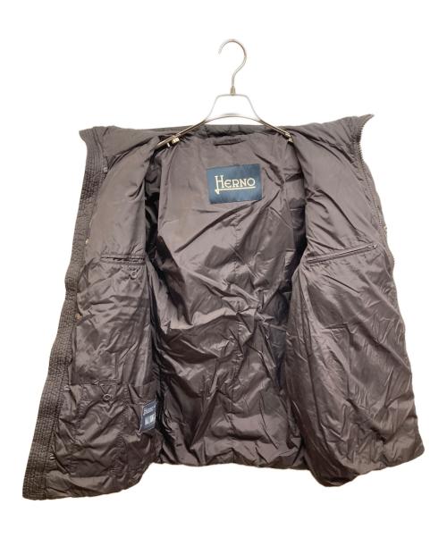 HERNO（ヘルノ）HERNO (ヘルノ) ウォーターレペレントナイロンフーディーダウンジャケット ブラウン サイズ:48の古着・服飾アイテム