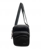 LACOSTEラコステ）の古着「グレインレザー クロスオーバーショルダーバッグ」｜ブラック