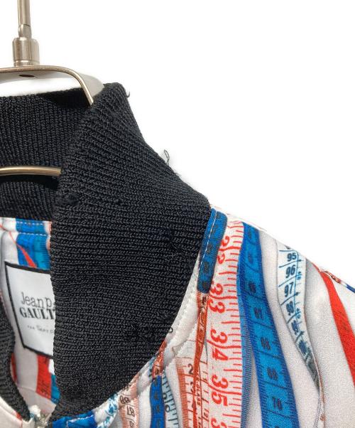 Jean Paul GAULTIER（ジャンポールゴルチェ）Jean Paul GAULTIER (ジャンポールゴルチェ) メジャー柄ブルゾン ホワイト サイズ:38の古着・服飾アイテム
